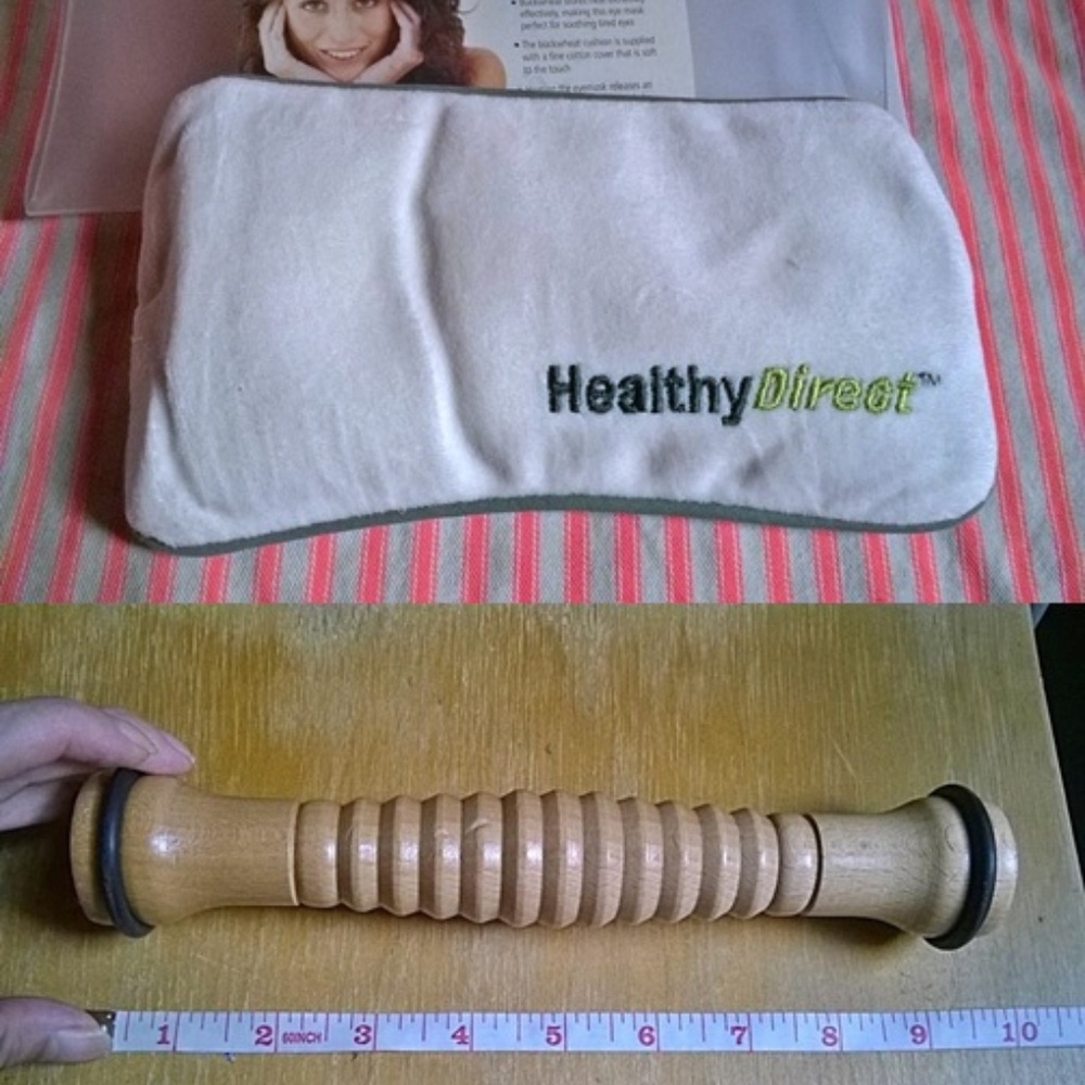 Buckwheat Eye Mask & Wooden Massage Roller Bundle